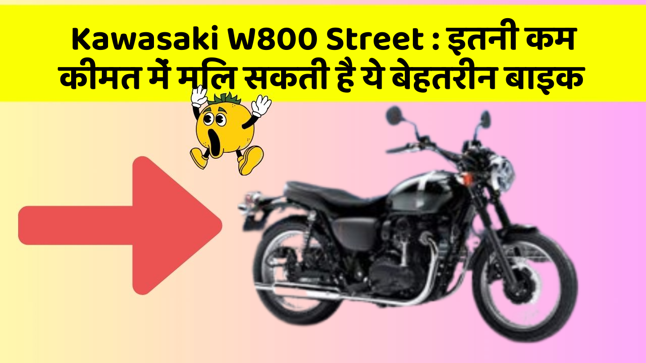 Kawasaki W800 Street: इतनी कम कीमत में मिल सकती है ये बेहतरीन बाइक
